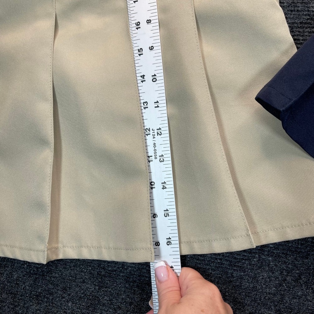 (4) French Toast Pleated Scooter Skirt Kids 10 Navy Khaki School Uniform Bundle - Picture 6 of 7